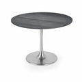 Mesa redonda de piedra y metal 90cm