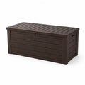 Cofre de Almacenamiento de Plástico para Exteriores 145x60x55 cm Marrón