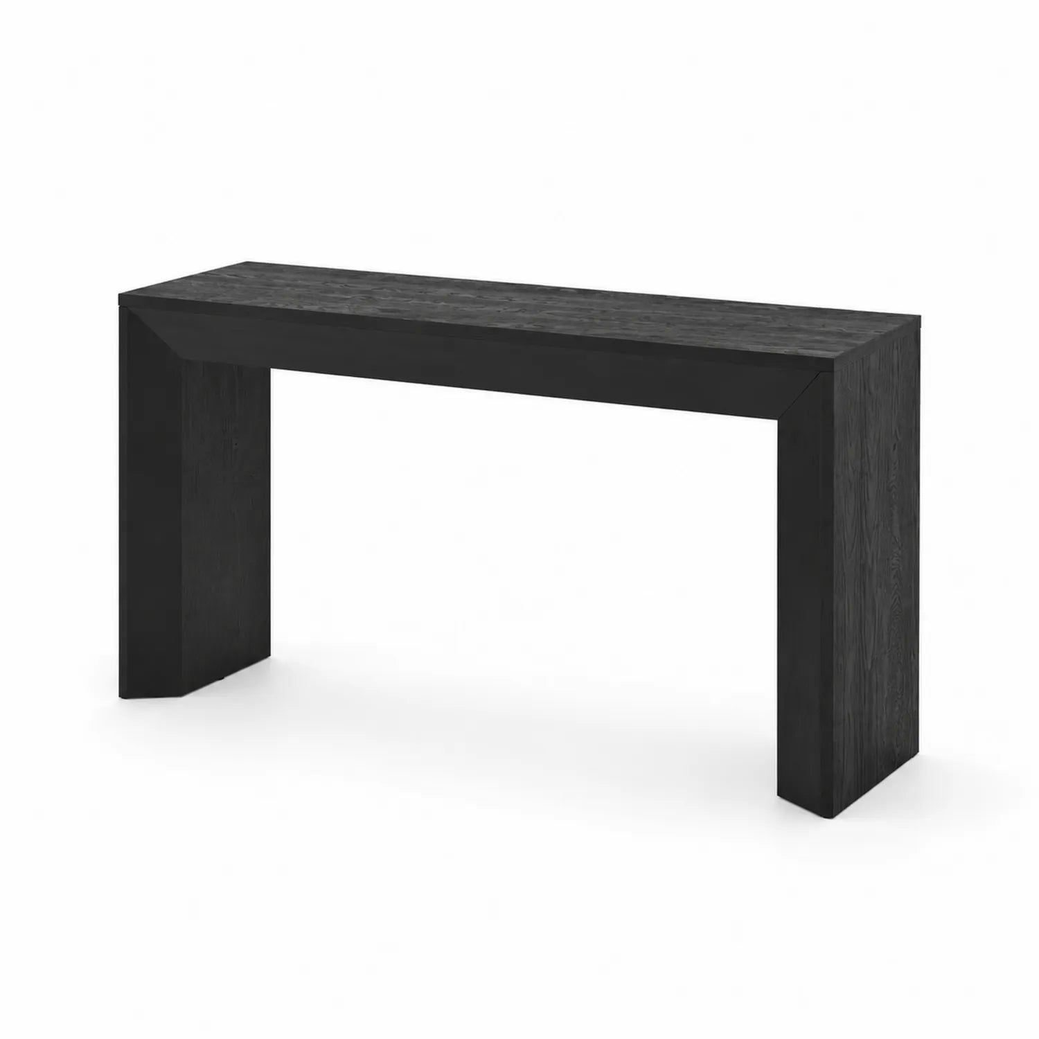 Mesa consola de madera con acabado en negro 120x40x80 cm
