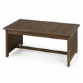 Mesa de centro de madera para exterior 110x60x45 cm Marrón