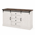Aparador de Madera con Cajones y Puertas Correderas