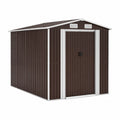 Cobertizo Metálico de Jardín 2x1.5x1.8m Marrón