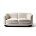 Loveseat Sofa 150x85x75 cm - Sherpa Upholstery - Off-White - Modern Design