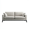Sofa Set Fabric Upholstery 200x90x85 cm - Light Grey - Modern Design