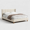 Upholstered Double Bed Fabric 200x150x100 cm – Beige – Modern Design