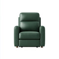 Recliner Armchair Leather Upholstery 85x90x100 cm – Dark Green – Contemporary Design