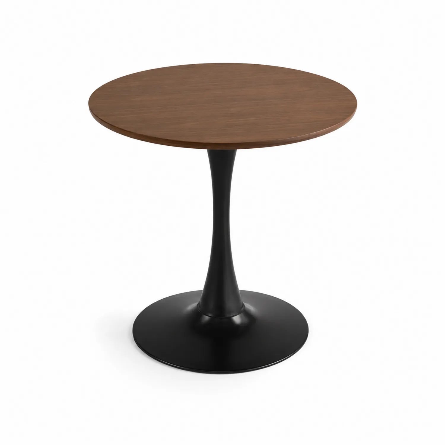Mesa redonda de madera y metal 80 cm