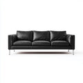 Leather Sofa Set 200x85x75 cm - Black - Modern Design