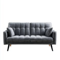 3-Seater Sofa Fabric Upholstery 180x85x80 cm – Dark Grey – Modern Design