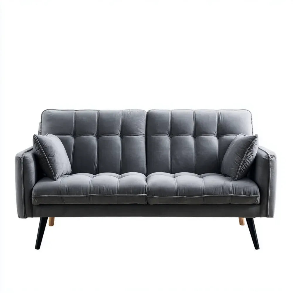 3-Seater Sofa Fabric Upholstery 180x85x80 cm – Dark Grey – Modern Design