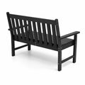 Banco de madera maciza negro 125 cm