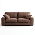 Modern Design Sofa Set Fabric Upholstery 200x90x95 cm - Brown